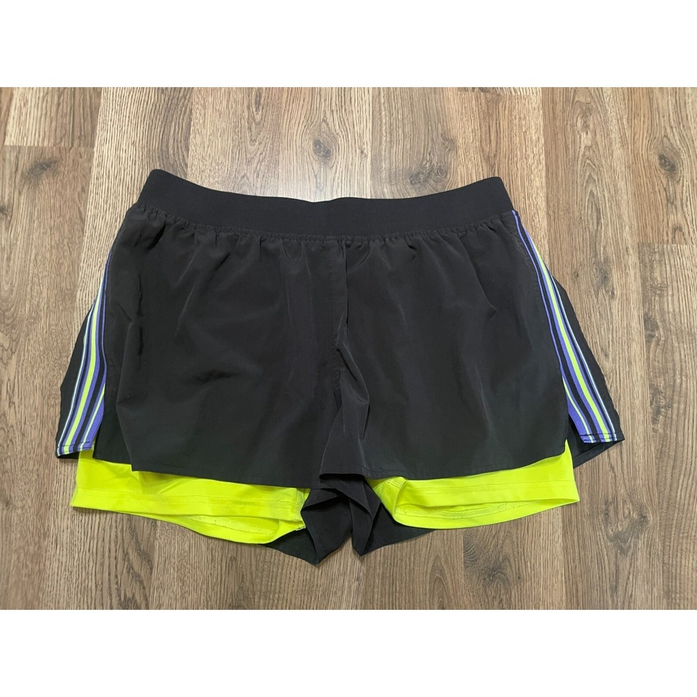 MTA Sports Shorts, Women's Size Large, Black Green Purple, Activewear